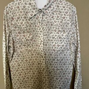 GAP Floral Print Shirt - Red and Green Accents